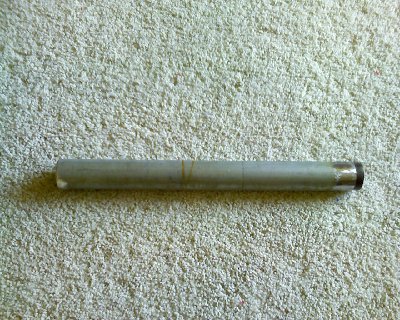 Overall gun (so far) with diaphram holder peice. Bolts will go around the pipe into that peice to hold it in place