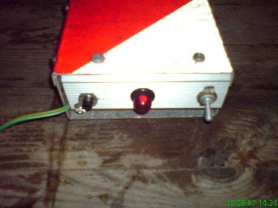 Made the boy myself from an old street sign.