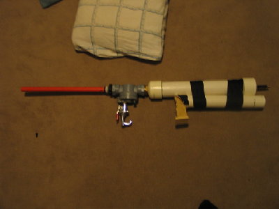 This is it in all it's glory.I'll be getting a longer barrel later...