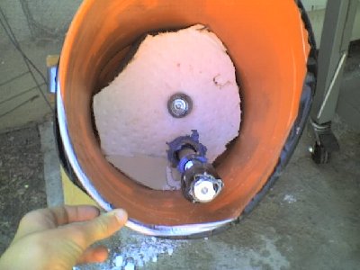 This was the backstop to catch flying bar-bells and d-cells.