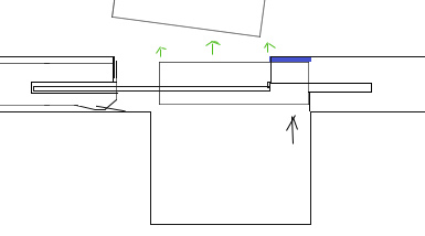 Case ejected by the upward force from the new round below (magazine spring).
