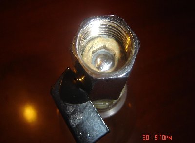 the ball in the valve