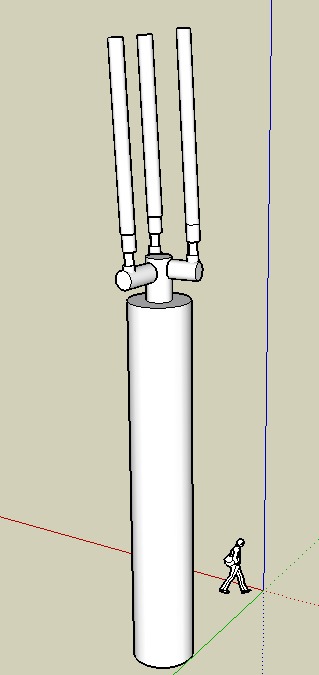 I know it's really unnecessary but I just got Google Sketchup so I thought I'd just post a Picture. The chamber is way out of scale, I know. <br /><br />It's one Godzilla of a cannon, look how many times it is taller than that guy.