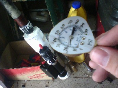 this is what happens when a gauge doesn't do what I tell it to (actually, I broke it trying to screw it on).