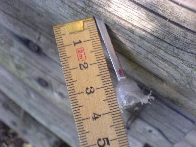 one of the large darts lodged in the &amp;quot;backstop&amp;quot;