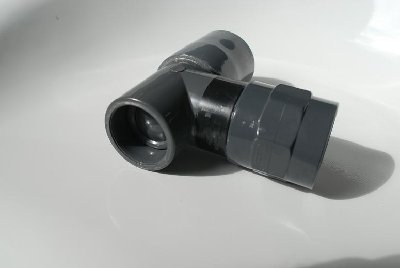 The basic valve body, exit end.