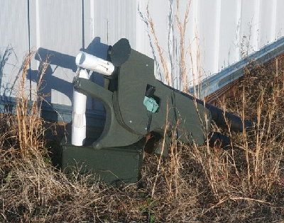 Close up of breach plate and butt of stock