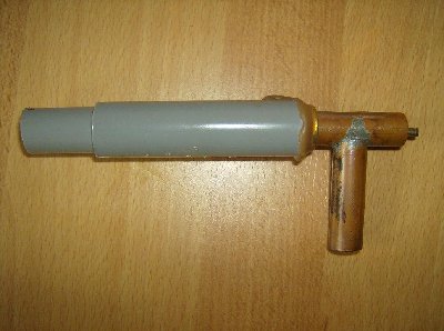 Valve 2 with blowback tube from pvc