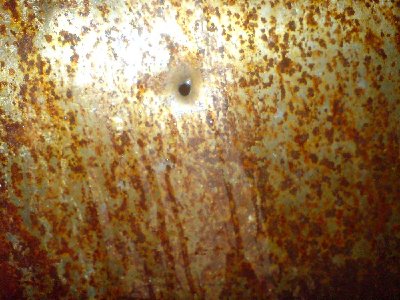 hole in steel plate!