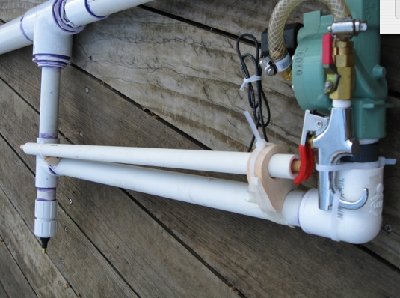 The trigger and valve, notice the ball valve safety.