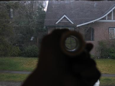 View thru the eye lens