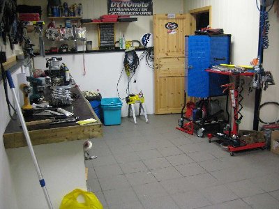 haha i love to work in hear warm all the time and all the tools needed;) my dad runs a snowmobile tuning company so i use all the tools i can get