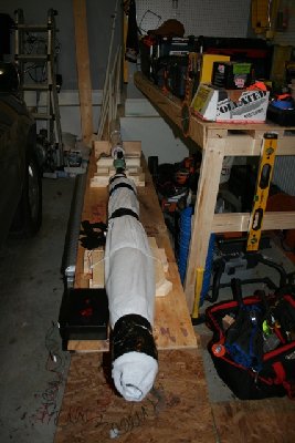 View of the entire thing, its mounted to the plywood to make it semi portable and not stress the joints