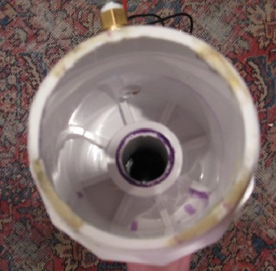 This is where the Pool noodle bumper sits, the hole in the foam lines up with the outlet of the fitting.