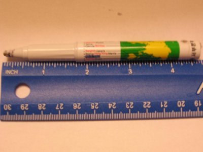 Next to a ruler, as you requested.
