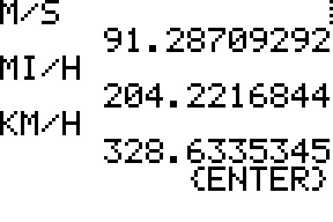 Just an exapmle of the automatic converter I programmed into it.