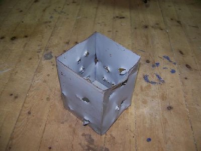 Damage to a metal box